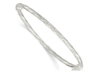 FJC Finejewelers 925 Sterling Silver Sterling Sliver Polished Twisted Hinged Bangle 3 mm