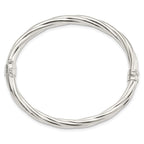 FJC Finejewelers 925 Sterling Silver Polished Twisted Hinged Bangle 4.75 mm
