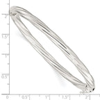 FJC Finejewelers 925 Sterling Silver Polished Twisted Hinged Bangle 4.75 mm