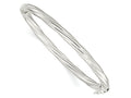 FJC Finejewelers 925 Sterling Silver Polished Twisted Hinged Bangle 4.75 mm