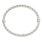 FJC Finejewelers 925 Sterling Silver Polished Twisted Hinged Bangle 4 mm
