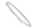 FJC Finejewelers 925 Sterling Silver Polished Twisted Hinged Bangle 4 mm
