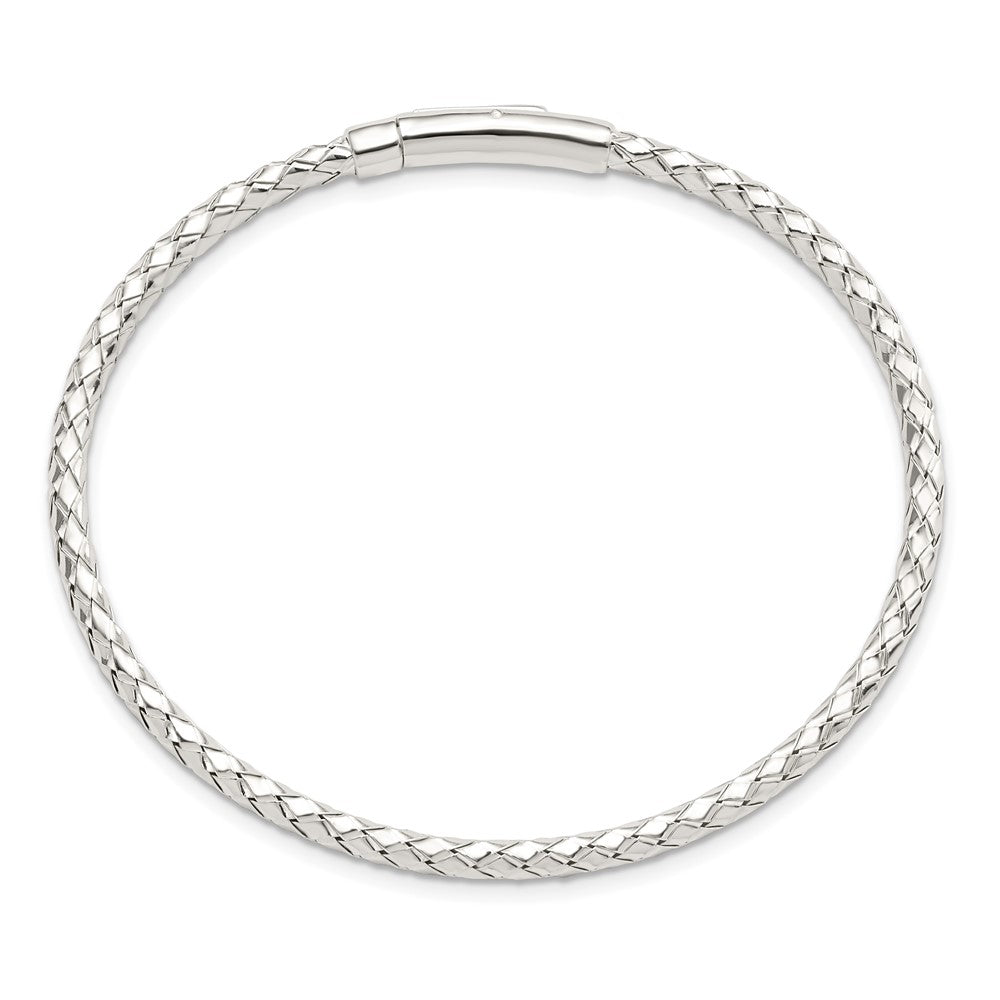 FJC Finejewelers 925 Sterling Silver Polished Flexible Weaved Bangle Bracelet 3 mm