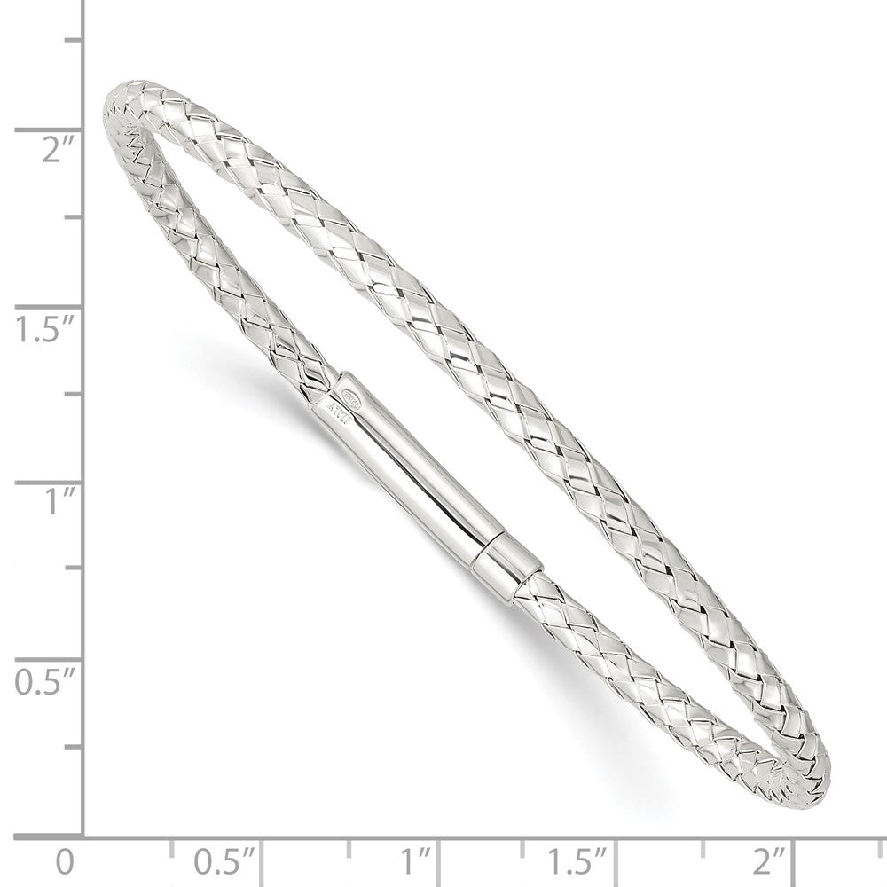 FJC Finejewelers 925 Sterling Silver Polished Flexible Weaved Bangle Bracelet 3 mm