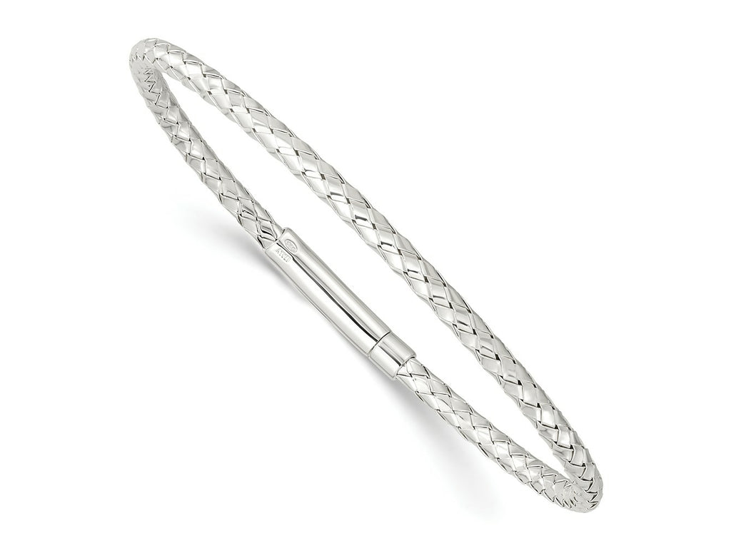 FJC Finejewelers 925 Sterling Silver Polished Flexible Weaved Bangle Bracelet 3 mm