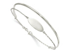 FJC Finejewelers 925 Sterling Silver Polished ID Bangle 10 mm