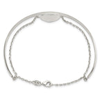 FJC Finejewelers 925 Sterling Silver Polished Heart Bracelet/Bangle 15.7 mm