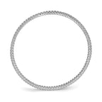 FJC Finejewelers 925 Sterling Silver Rhodium Plated 93 Stone CZ Bangle 2 mm