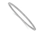 FJC Finejewelers 925 Sterling Silver Rhodium Plated 93 Stone CZ Bangle 2 mm