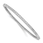 FJC Finejewelers 925 Sterling Silver Rhodium Plated 83 Stone CZ Bangle 2.5 mm