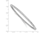FJC Finejewelers 925 Sterling Silver Rhodium Plated 83 Stone CZ Bangle 2.5 mm