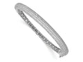 FJC Finejewelers 925 Sterling Silver Pavé Rhodium Plated 303 Stone CZ Bangle 6 mm