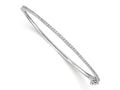FJC Finejewelers 925 Sterling Silver CZ Bracelet Rhodium Plated CZ Hinged Bangle Bracelet 1.3 mm