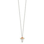 FJC Finejewelers 925 Sterling Silver Bright Cut  w/12K Accents and SS Chain Black Hills Necklace 18 Inch
