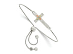 FJC Finejewelers 925 Sterling Silver Box w/12K Accents Black Hills Cross Adjustable Bracelet 13 mm