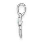 FJC Finejewelers 925 Sterling Silver Birthstone  Polished Blue Topaz Heart Charm 17 x 5 mm