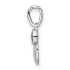 FJC Finejewelers 925 Sterling Silver Birthstone Rhodium Plated Polished Aquamarine Heart Charm 17 x 5 mm