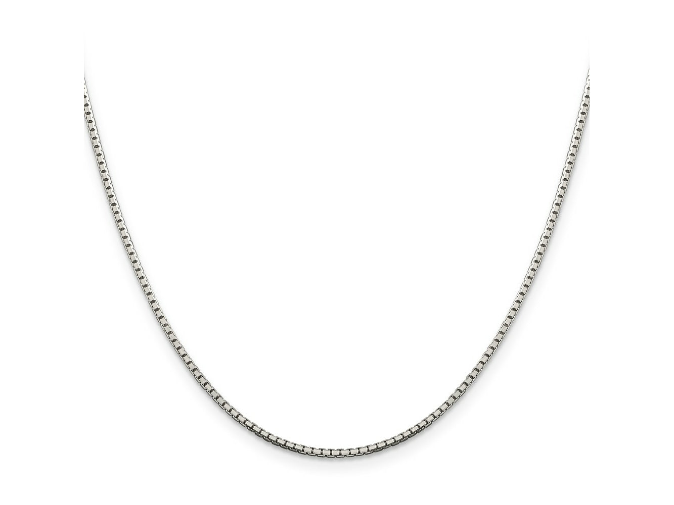 FJC Finejewelers 925 Sterling Silver 8 Sided Box Chain 24 Inches x 1.5 mm