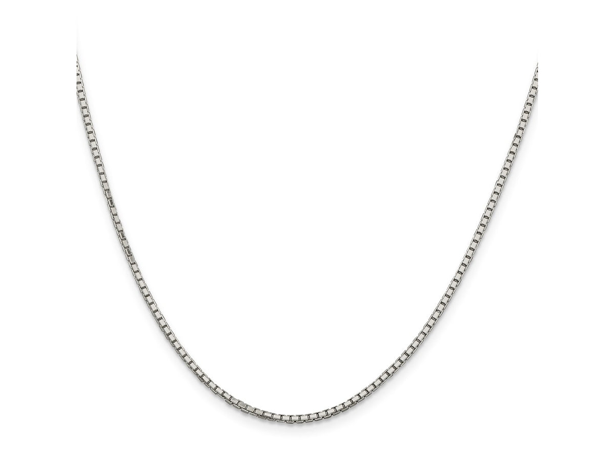 FJC Finejewelers 925 Sterling Silver 8 Sided Box Chain 30 Inches x 1.7 mm
