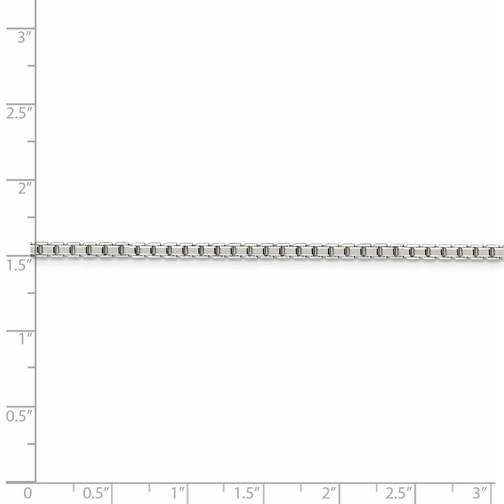 FJC Finejewelers 925 Sterling Silver 8 Sided Box Chain 18 Inches x 2.5 mm