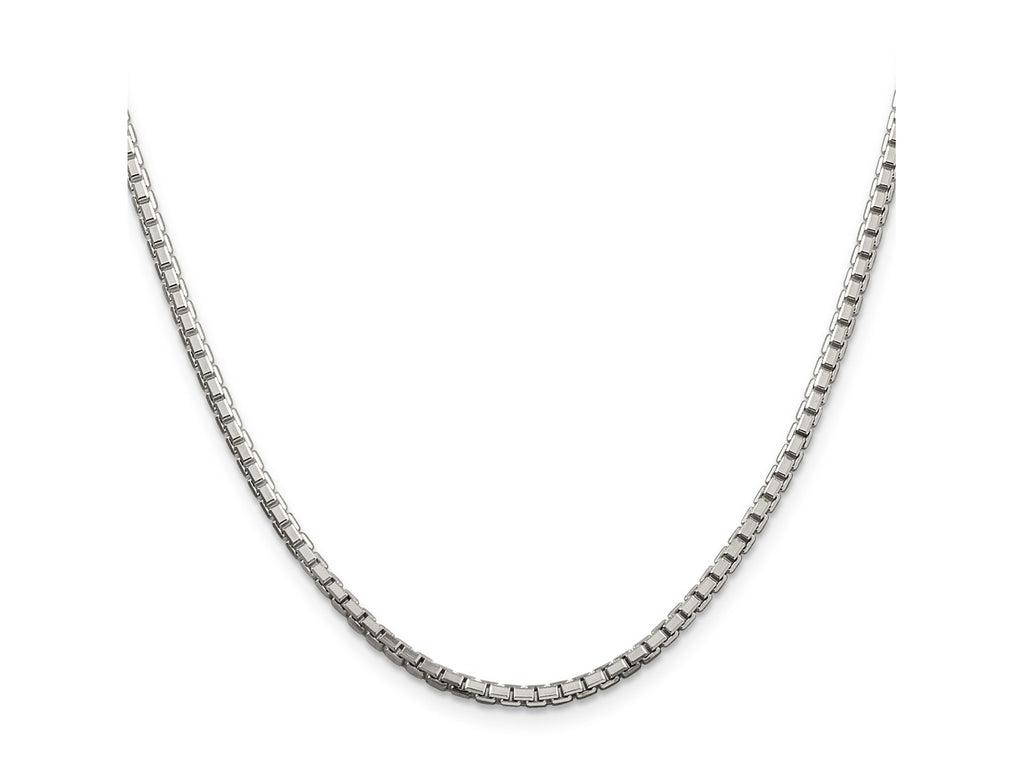 FJC Finejewelers 925 Sterling Silver 8 Sided Box Chain 18 Inches x 2.5 mm