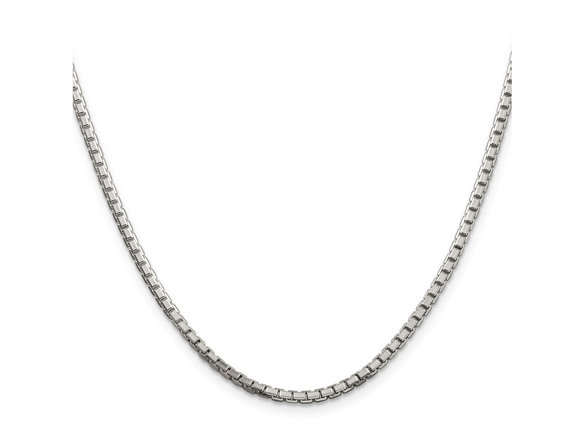 FJC Finejewelers 925 Sterling Silver 8 Sided Box Chain 18 Inches x 2.5 mm
