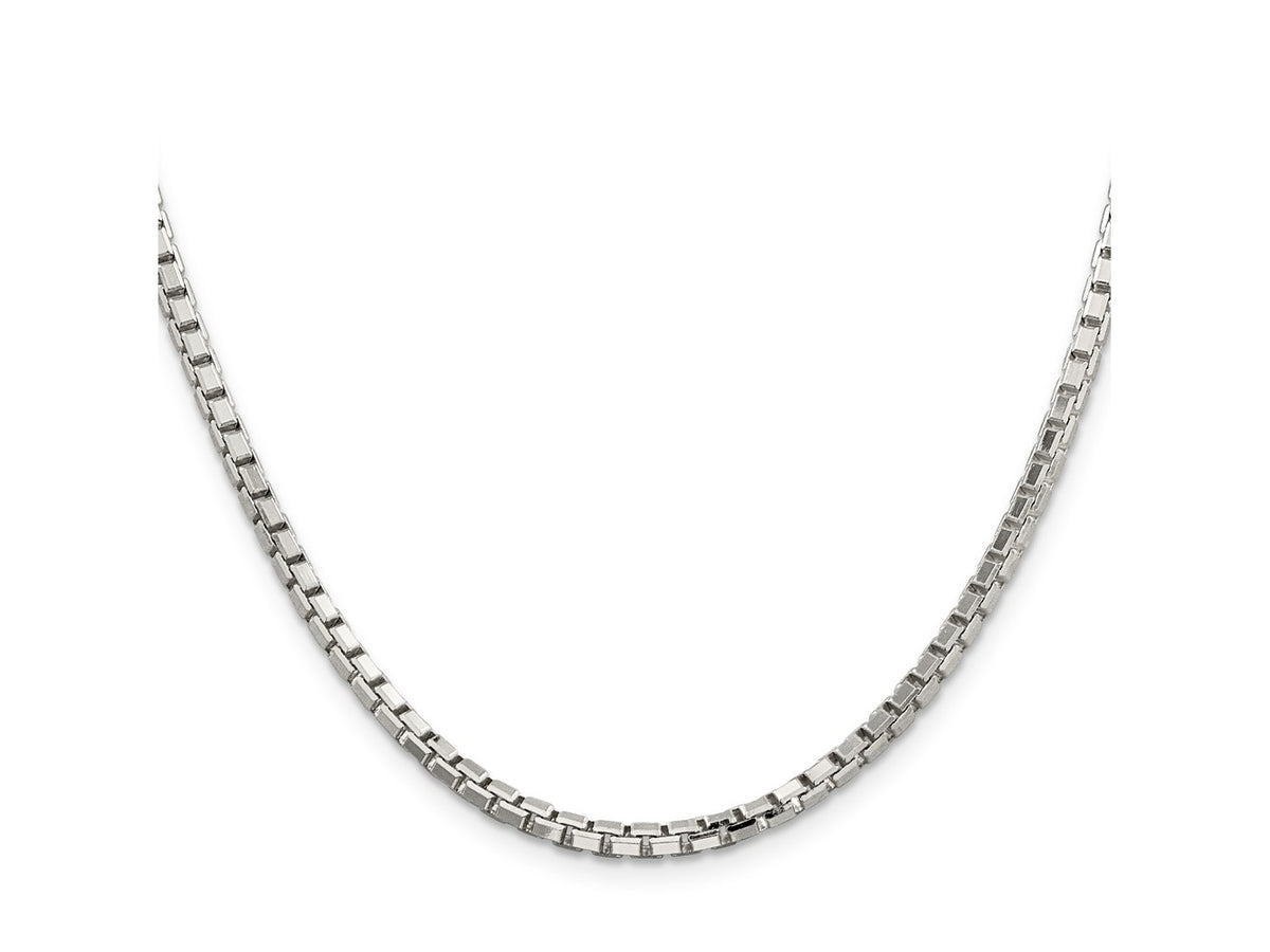 FJC Finejewelers 925 Sterling Silver 8 Sided Box Chain 30 Inches x 2.9 mm
