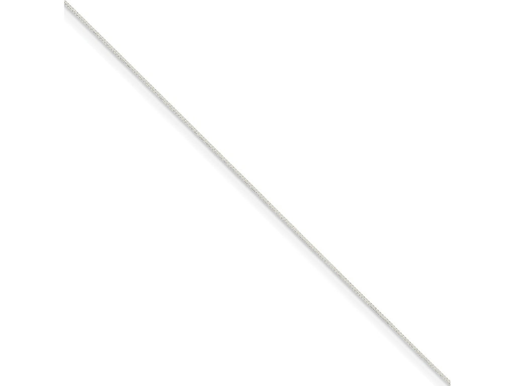 FJC Finejewelers 925 Sterling Silver .6 Box Chain Anklet 9 Inches x 0 mm