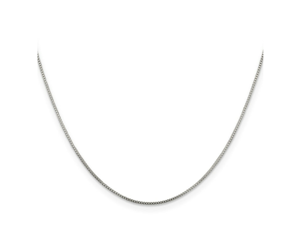 FJC Finejewelers 925 Sterling Silver Rhodium Plated Box Chain 26 Inches x 0.8 mm