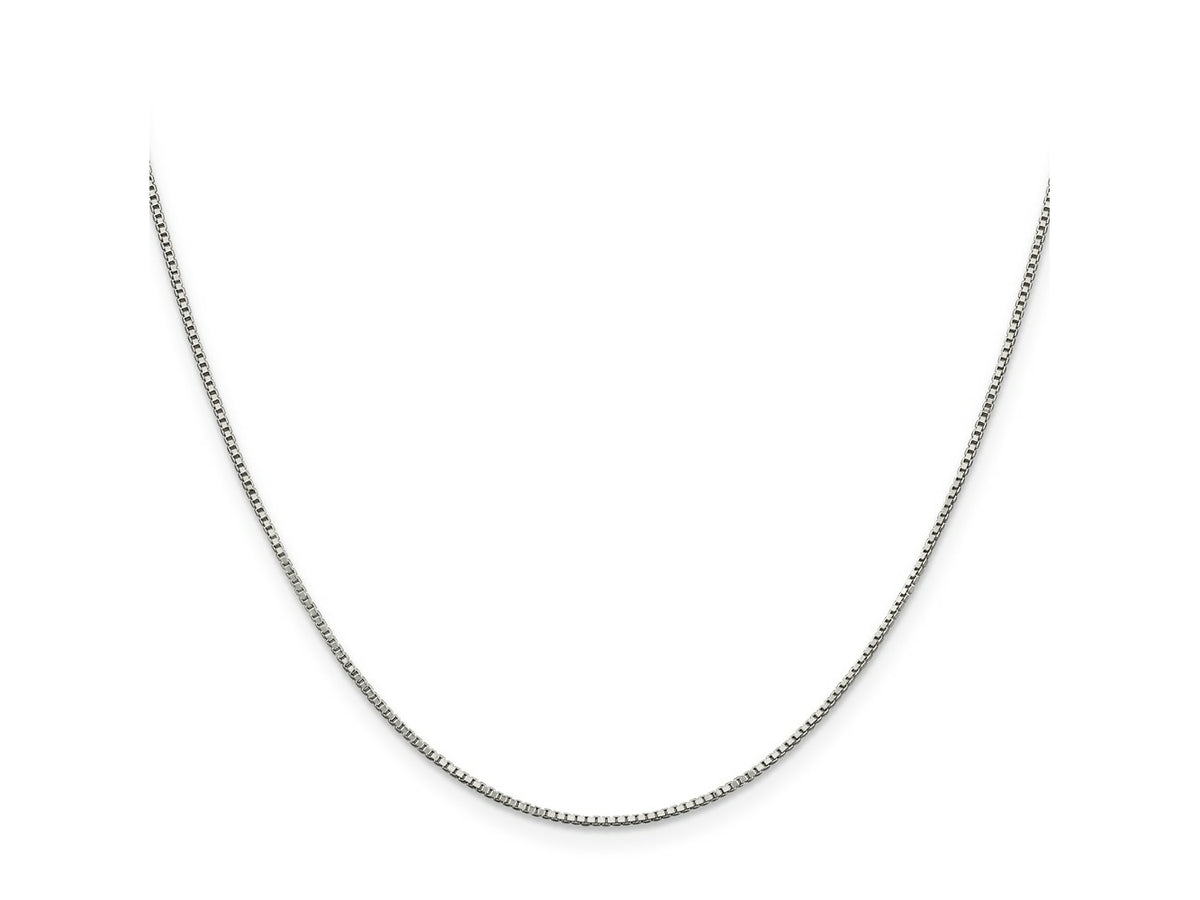 FJC Finejewelers 925 Sterling Silver Rhodium Plated Box Chain 26 Inches x 0.9 mm