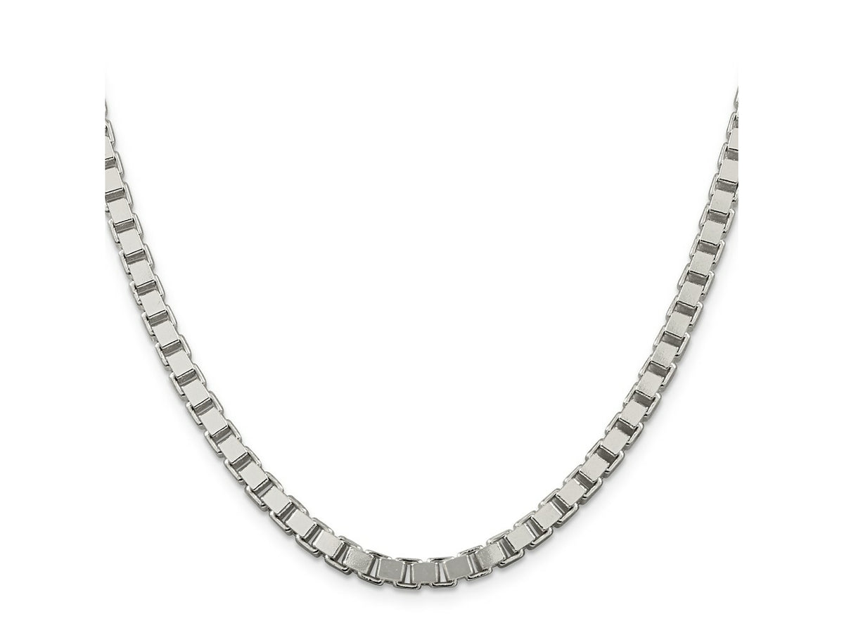 FJC Finejewelers 925 Sterling Silver Box Chain 24 Inches x 4.5 mm