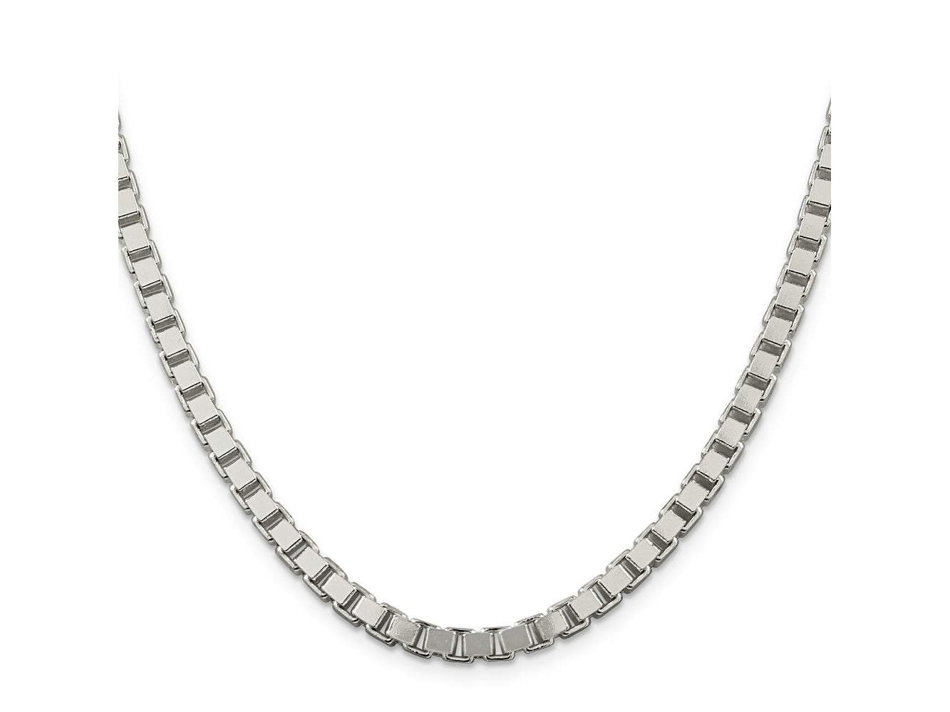 FJC Finejewelers 925 Sterling Silver Box Chain 30 Inches x 4.5 mm