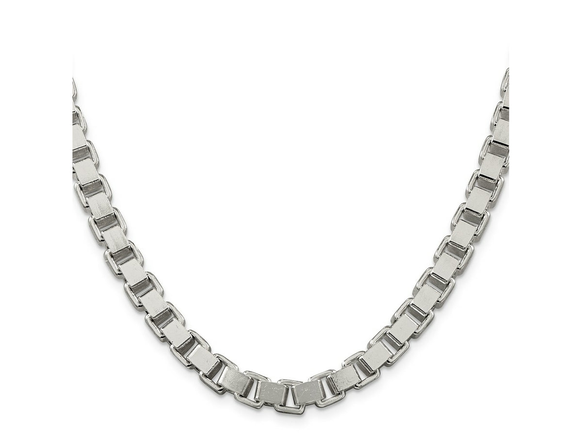 FJC Finejewelers 925 Sterling Silver Box Chain 28 Inches x 7 mm