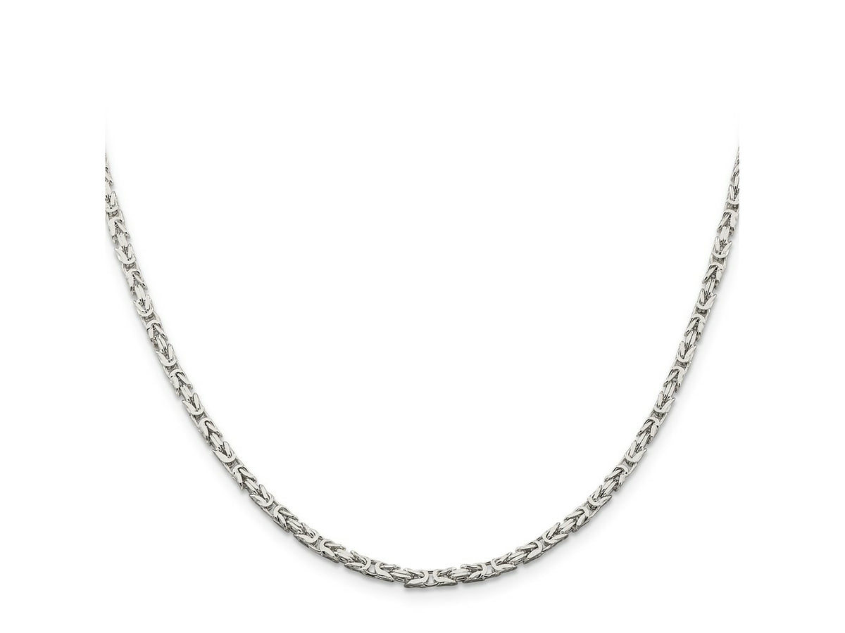 FJC Finejewelers 925 Sterling Silver Byzantine Chain 22 Inches x 2.5 mm