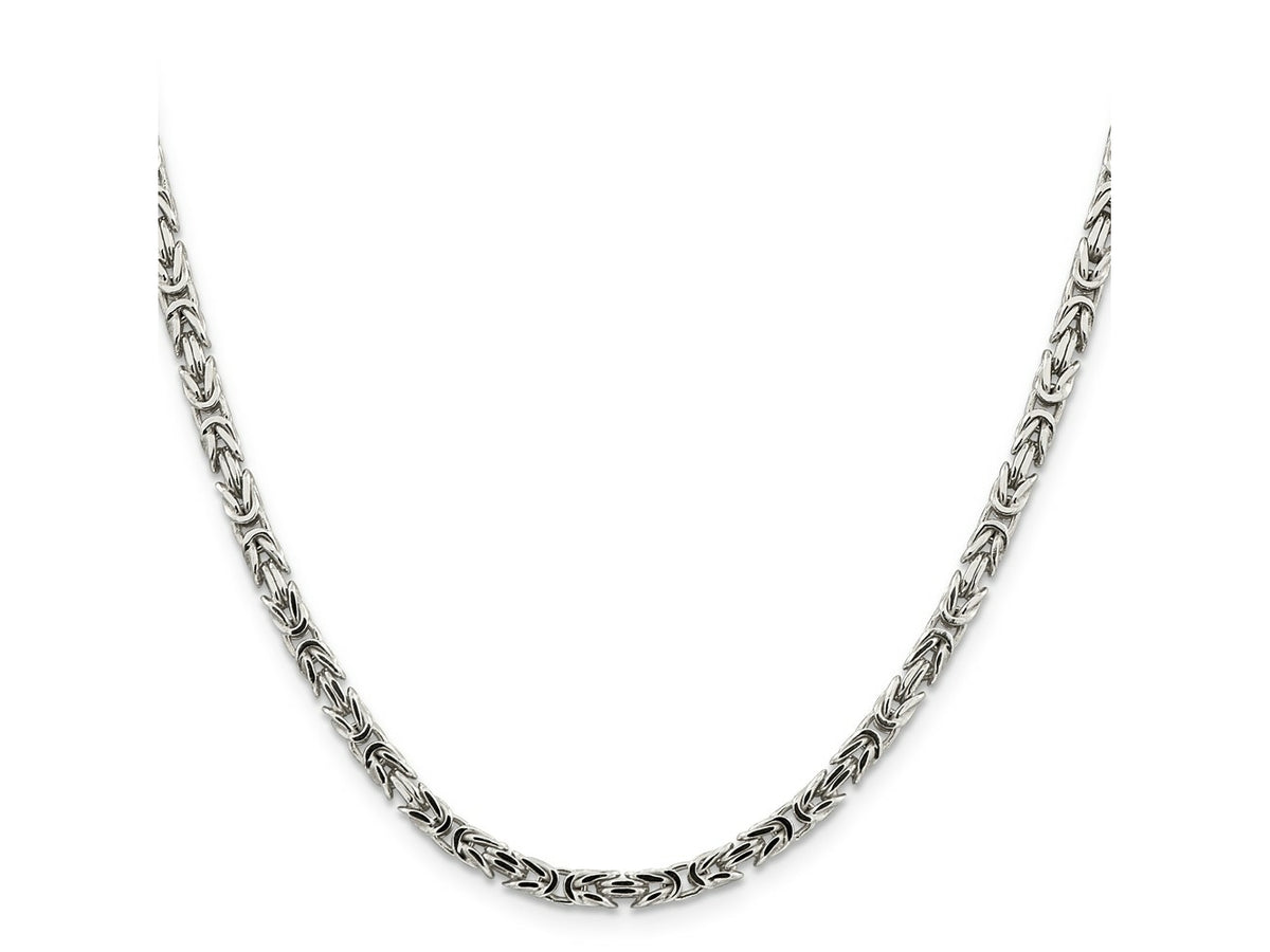 FJC Finejewelers 925 Sterling Silver Byzantine Chain 30 Inches x 3.25 mm