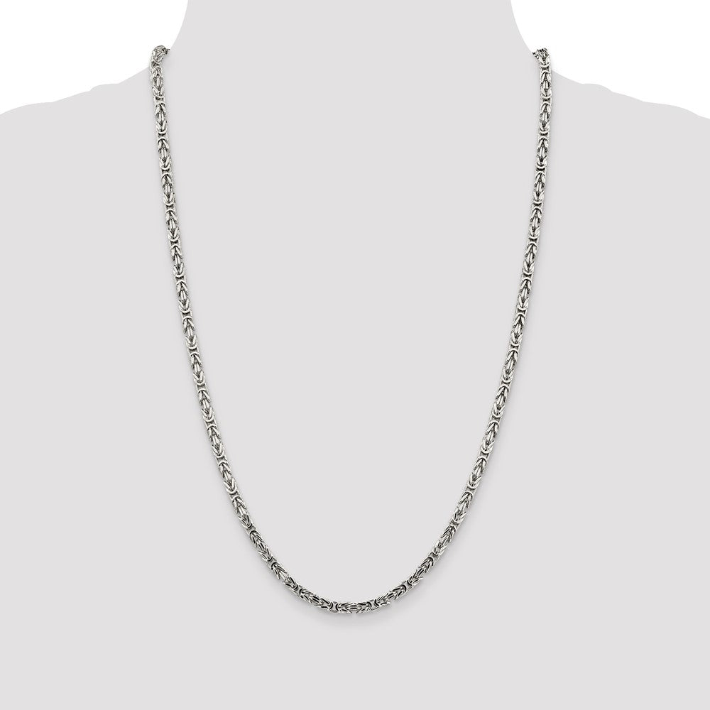 FJC Finejewelers 925 Sterling Silver Byzantine Bracelet Chain 7 Inches x 3.25 mm