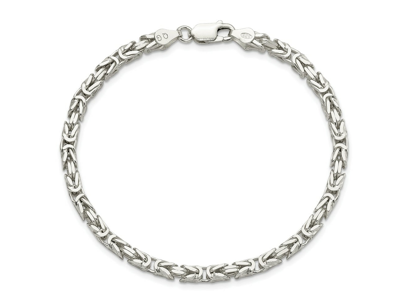 FJC Finejewelers 925 Sterling Silver Byzantine Bracelet Chain 8 Inches x 3.25 mm