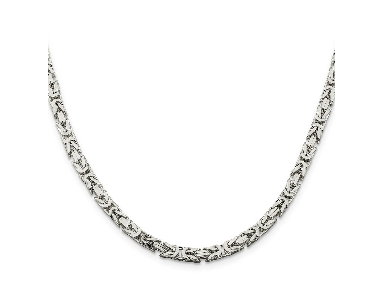FJC Finejewelers 925 Sterling Silver Byzantine Chain 22 Inches x 4.25 mm