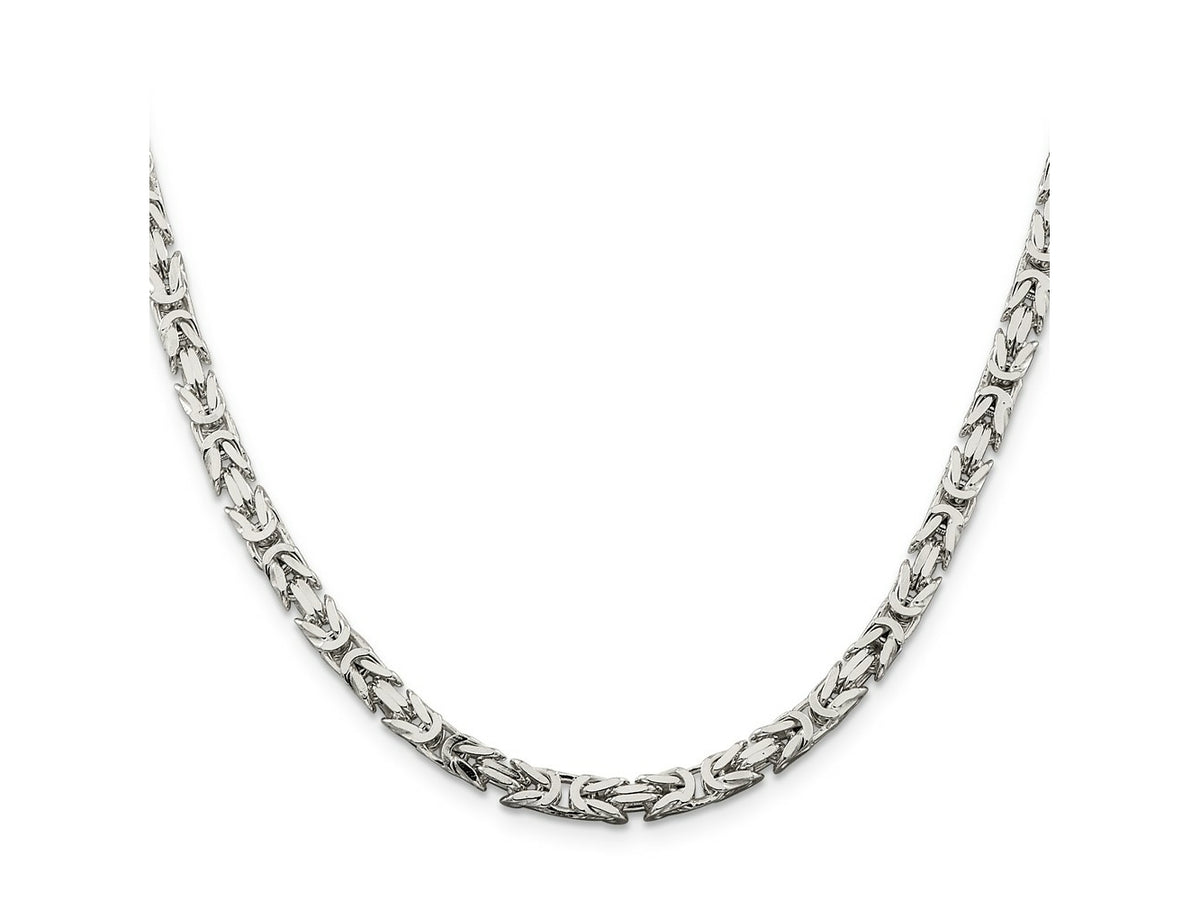 FJC Finejewelers 925 Sterling Silver Byzantine Chain 30 Inches x 4.25 mm