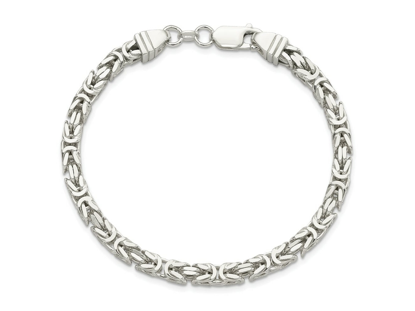 FJC Finejewelers 925 Sterling Silver Byzantine Bracelet Chain 8 Inches x 4.25 mm