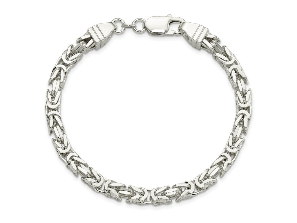 FJC Finejewelers 925 Sterling Silver Byzantine Bracelet Chain 8 Inches x 5 mm