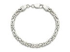 FJC Finejewelers 925 Sterling Silver Byzantine Bracelet Chain 8 Inches x 5 mm