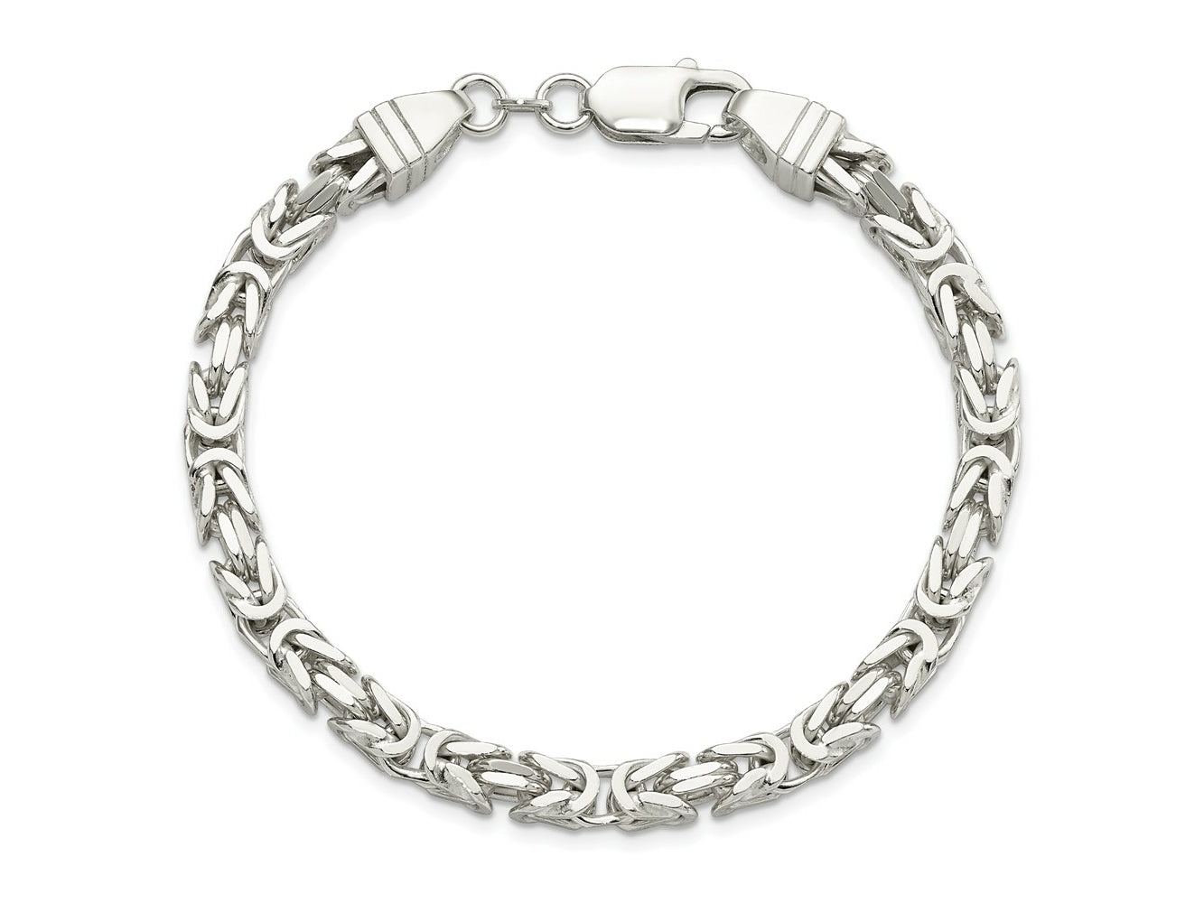 FJC Finejewelers 925 Sterling Silver Byzantine Bracelet Chain 8 Inches x 5 mm