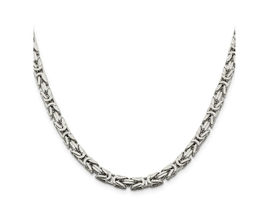 FJC Finejewelers 925 Sterling Silver Byzantine Bracelet Chain 9 Inches x 5 mm