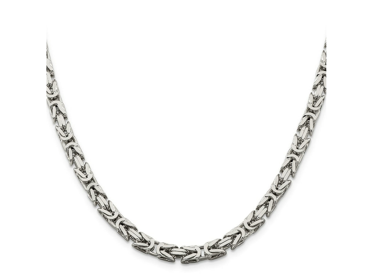 FJC Finejewelers 925 Sterling Silver Byzantine Bracelet Chain 9 Inches x 5 mm