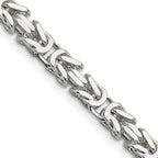 FJC Finejewelers 925 Sterling Silver Byzantine Chain 24 Inches x 6 mm