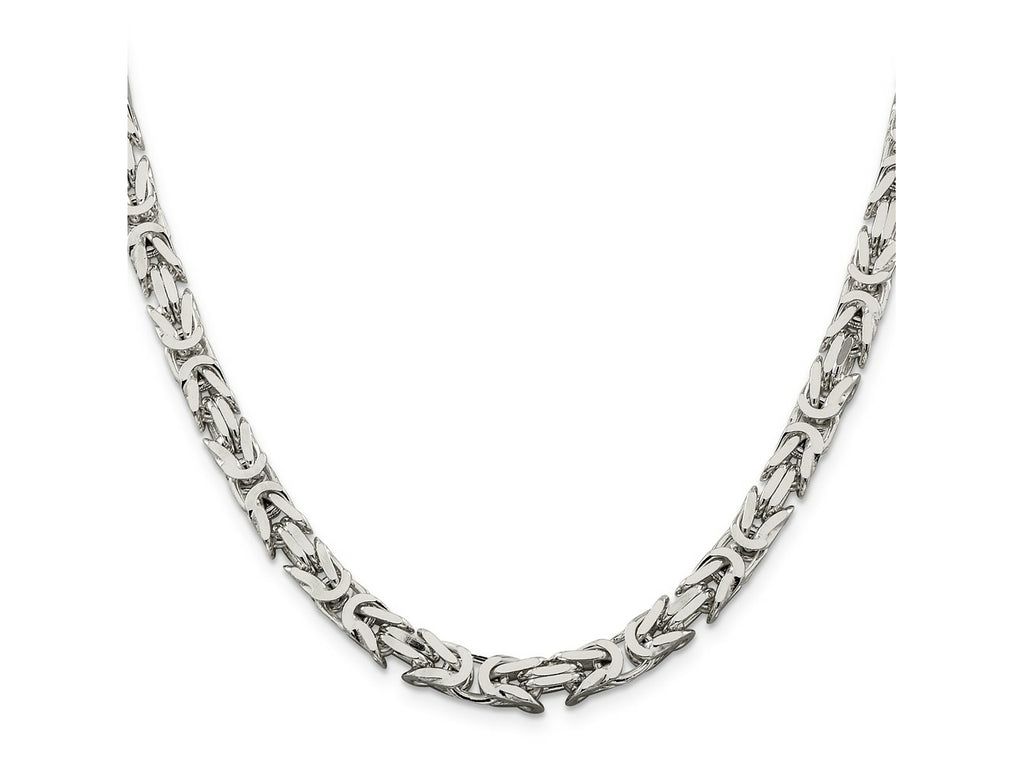 FJC Finejewelers 925 Sterling Silver Byzantine Chain 24 Inches x 6 mm