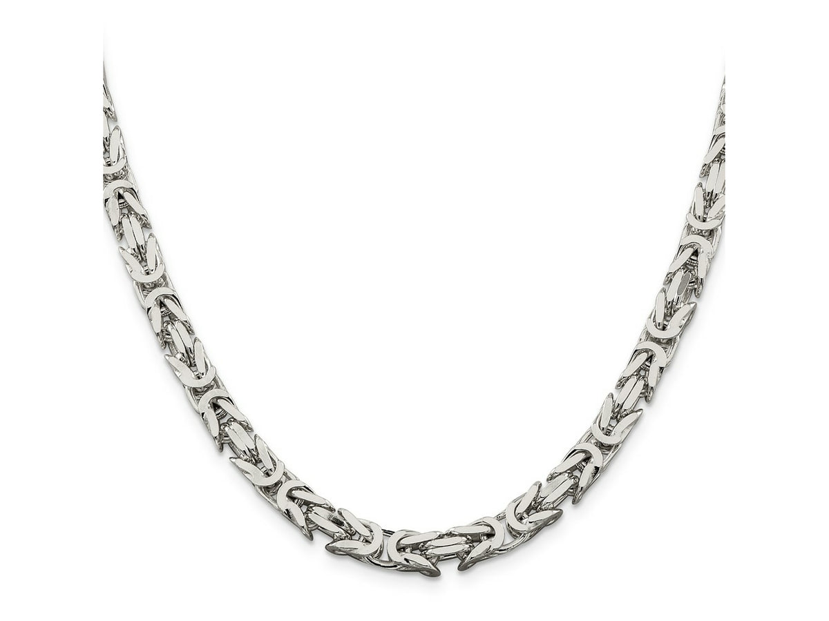 FJC Finejewelers 925 Sterling Silver Byzantine Chain 28 Inches x 6 mm