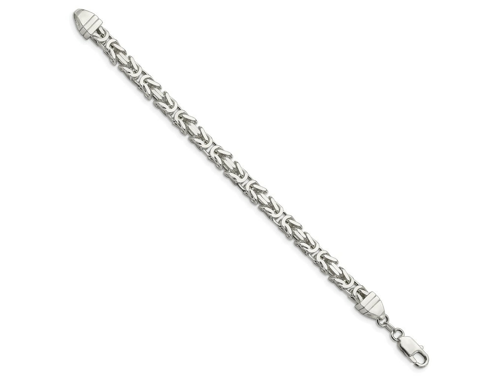 FJC Finejewelers 925 Sterling Silver Byzantine Bracelet Chain 8 Inches x 6 mm