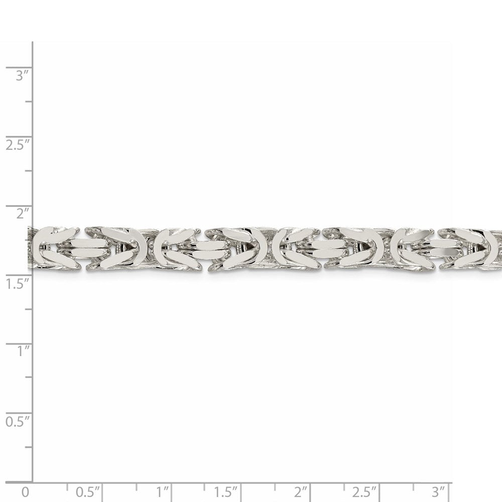FJC Finejewelers 925 Sterling Silver Byzantine Chain 22 Inches x 7.5 mm